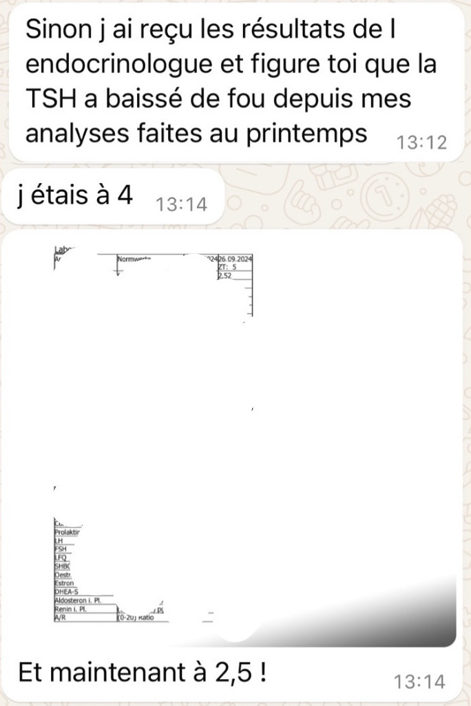 Message d'une cliente 13